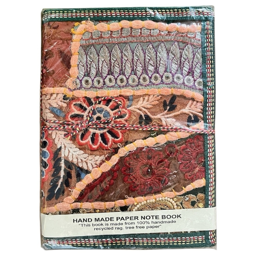 Handcrafted Sari Silk Journal · Tree-Free Paper · Zero Waste · Living Ritual